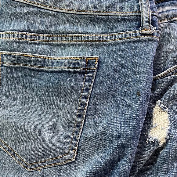 Torrid Button Fly Jean Cut Off Short Shorts Blue Size 16 - Picture 7 of 8